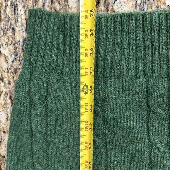 White Oak Sportswear Cable Knit Crew Neck Sweater In Green Size L - Picture 7 of 7